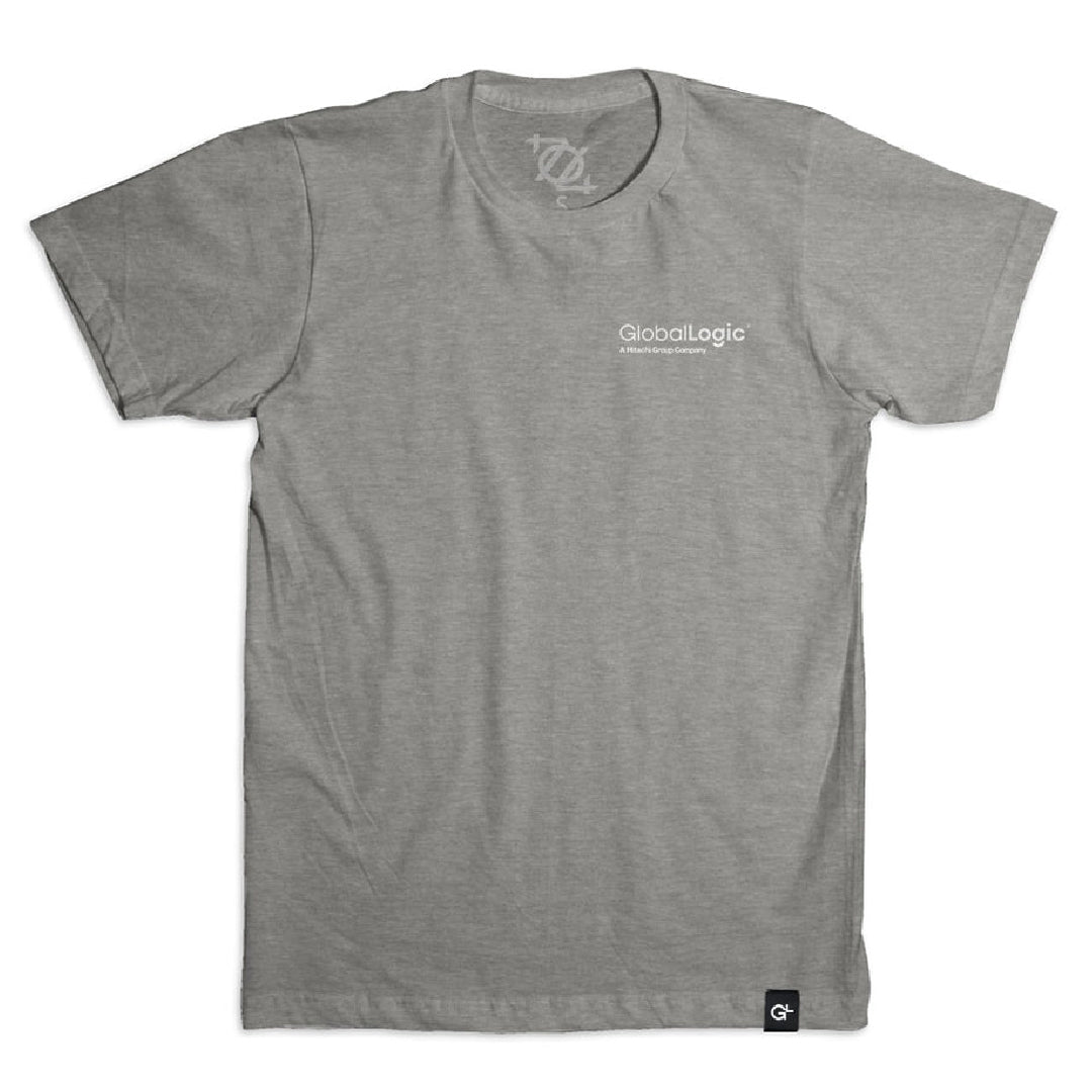 GlobalLogic Tee - Heather Gray/White