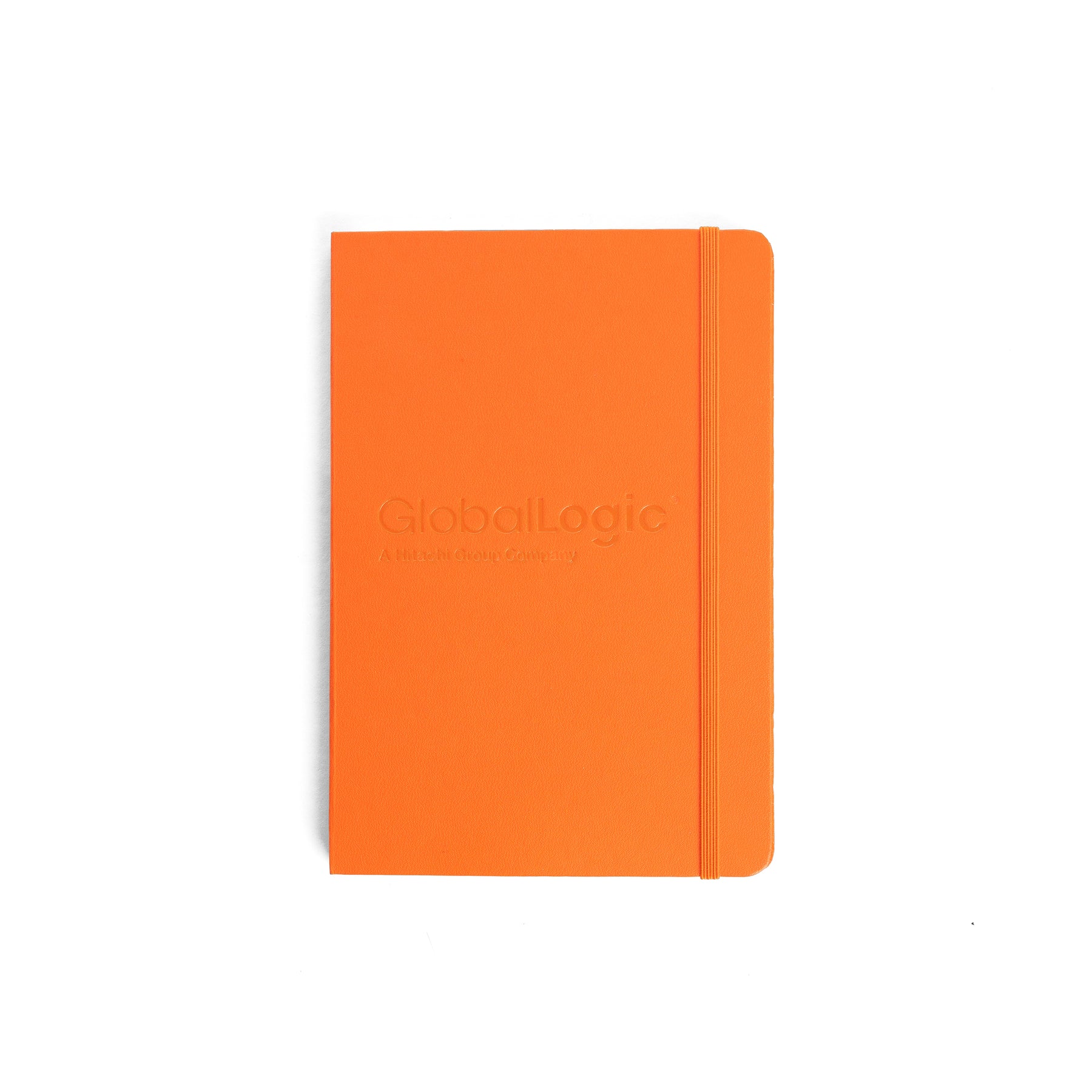 GlobalLogic Debossed Orange Notebook